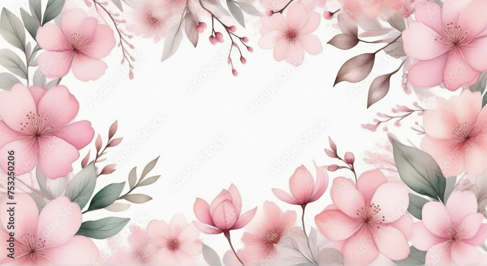 Fototapeta premium pink and white flowers