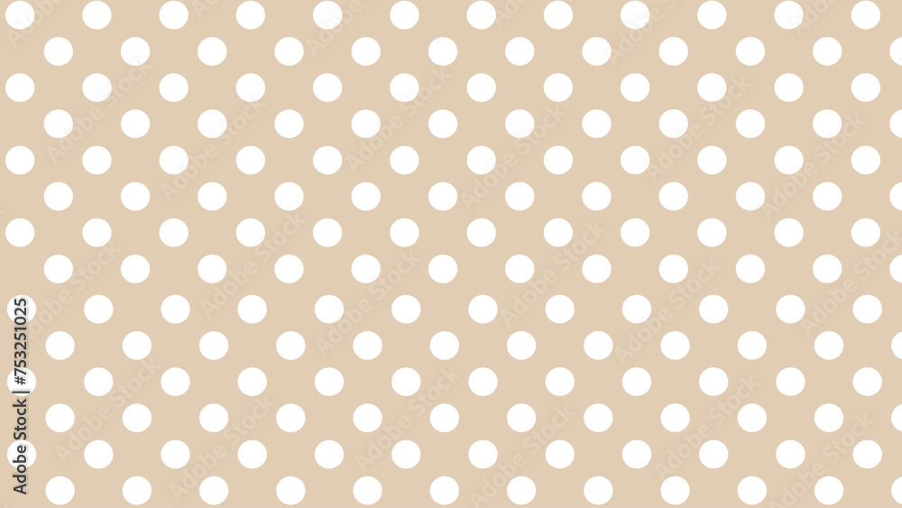 Beige background with white polka dots