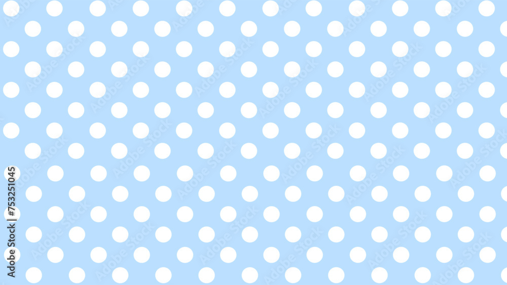 Blue background with white polka dots