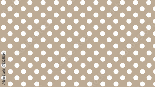Brown background with white polka dots