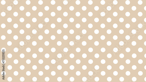 Beige background with white polka dots