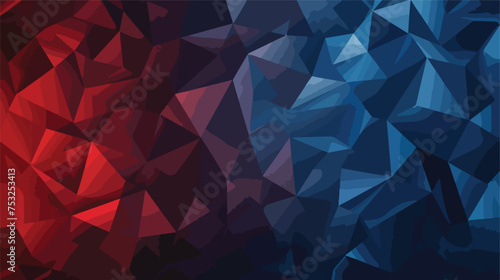 Multicolor dark blue red polygonal