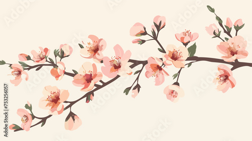 Peach flowers 