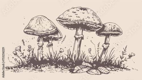 phalloides mushroom sketch