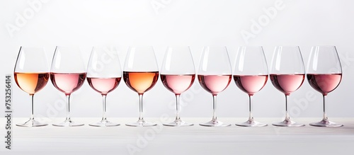 Elegant Row of Wine Glasses...
