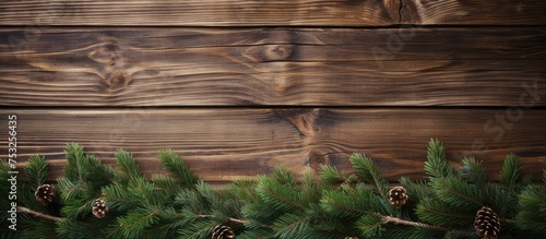 Rustic Pine Branches with C...