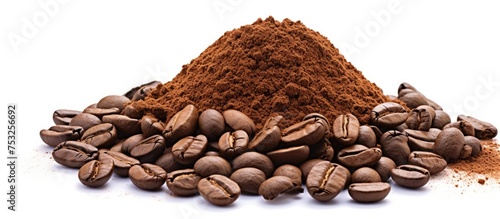 Rich Aroma of Coffee Beans and Ground Coffee - Welcoming Morning Ritual Concept