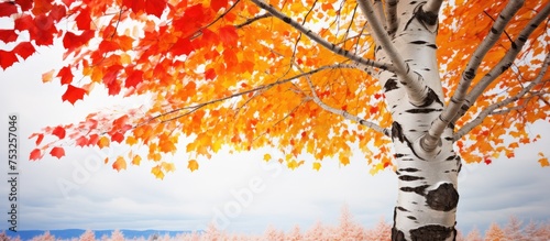 Vibrant Autumn Scene with a...