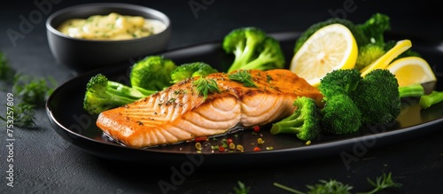 Delicious Plate of Cooked Salmon and Colorful Vegetables for Healthy Eating Enthusiasts