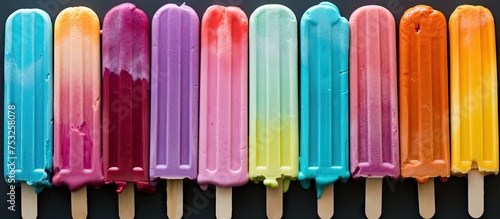 Vibrant Row of Colorful Pop...