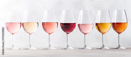 Elegant Wine Glasses in a R...