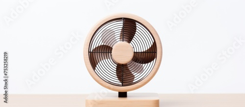 Rustic Wooden Fan Isolated ...