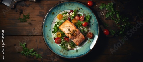 Gourmet Seafood Dish with F...