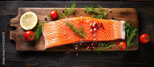 Freshly Caught Salmon Fille...