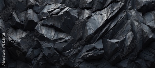 Rugged Black Rock Texture S...