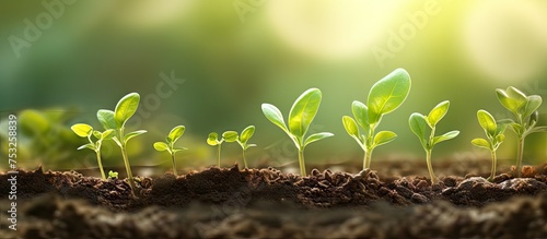 Vibrant Row of Sprouting Se...