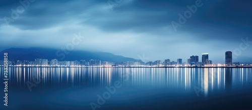 Vibrant Urban Skyline Refle...