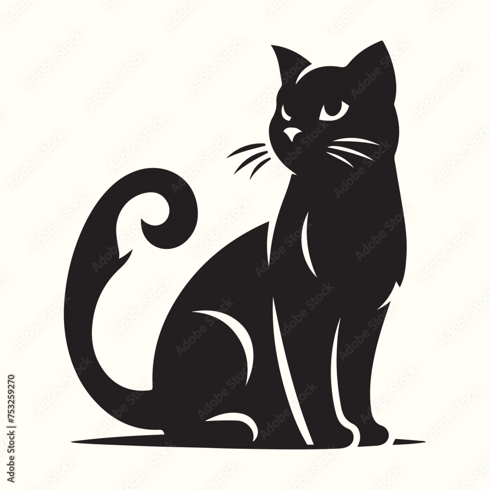 Cat Deferent poses Silhouette Vector Illustration Cat Deferent poses Silhouette Vector Illustration