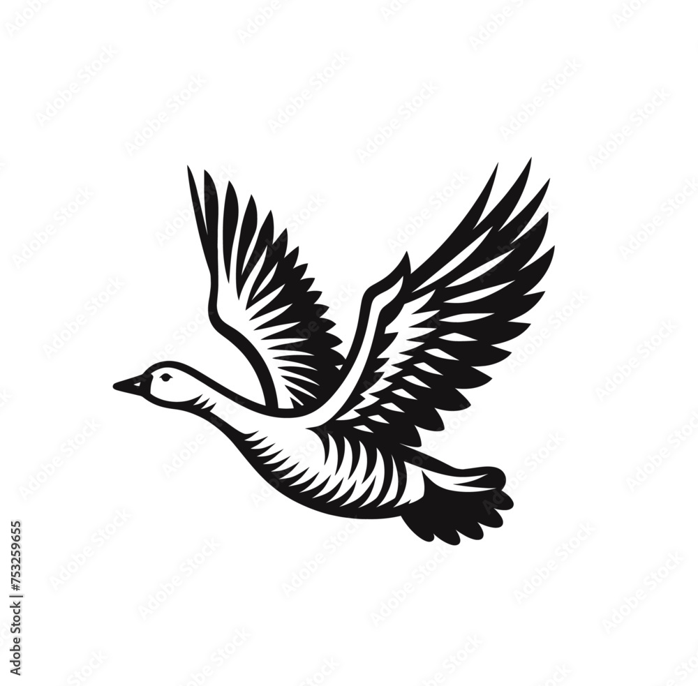 Duck monochrome isolated vector illustration Duck monochrome isolated vector illustration