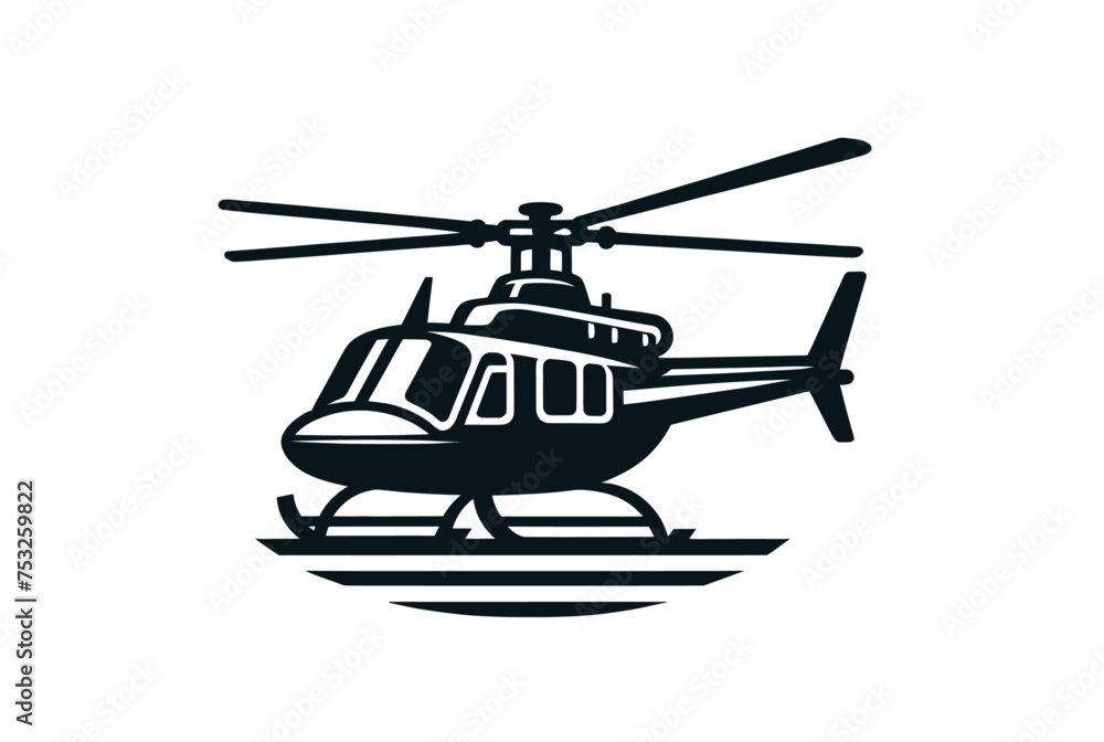 helicorpter isolated modern style vector illustration helicorpter isolated modern style vector illustration