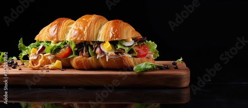 Delicious Croissant Sandwic...