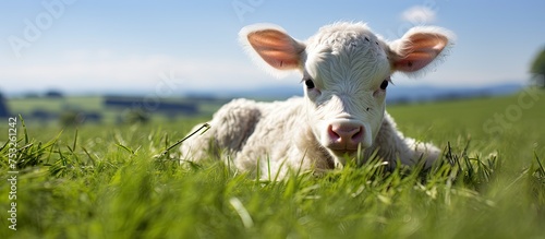 Tranquil Cow Resting Peacef...
