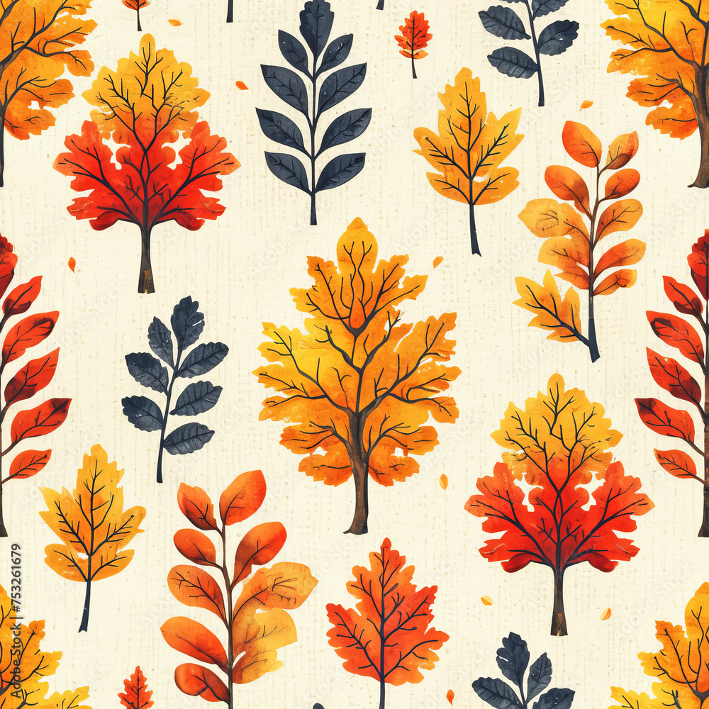 Fall Forest Pattern fall forest frameless pattern to enlarge and use as graphic element ...