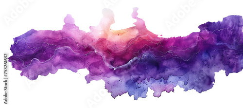 A tranquil watercolor stroke in lilac, fading into the ether, symbolizing serenity and grace, isolated on transparent background png