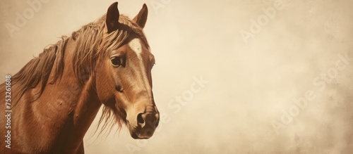 Majestic Brown Horse with L...