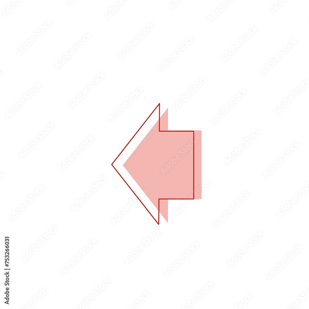 red arrow , sign icon logo llustration on white background red arrow , sign icon logo llustration on white background
