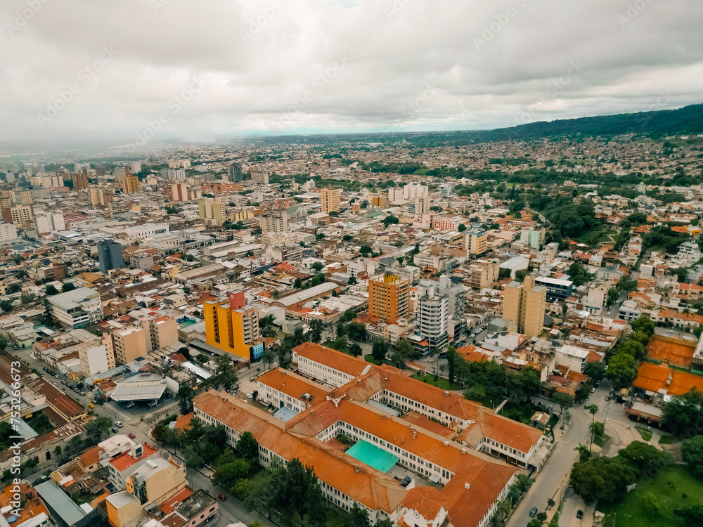 aerial view of San Salvador de Jujuy, argentina