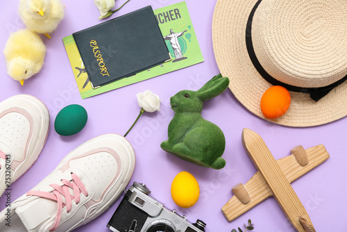 Trip items with Easter deco...