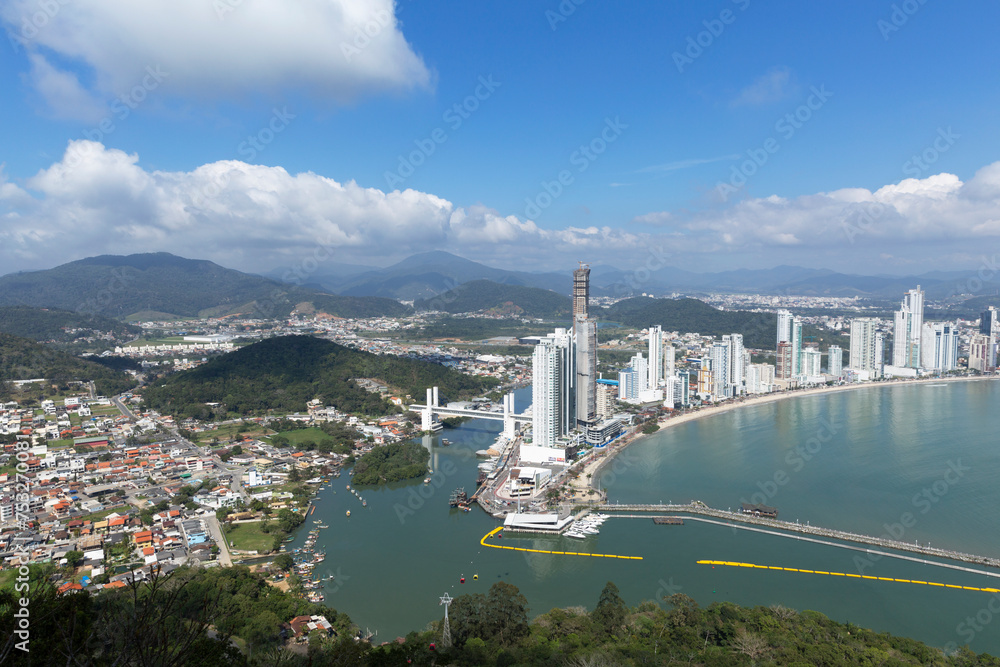 Obraz premium Balneario Camboriu beach in Santa Catarina Brazil.