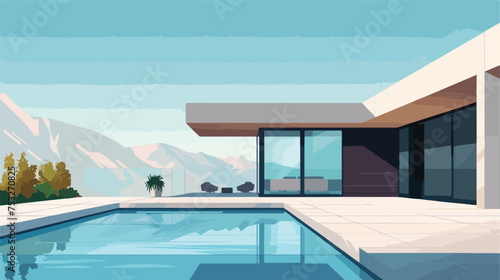 Stunning design of a house with a pool © Ayyan