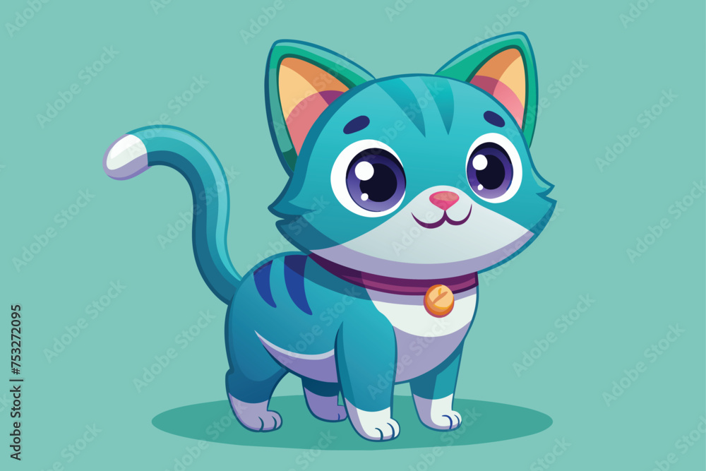 cute cat cartoon vector 
