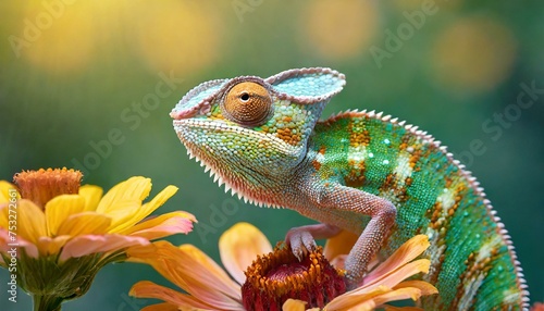chameleon on a flower © Ümit