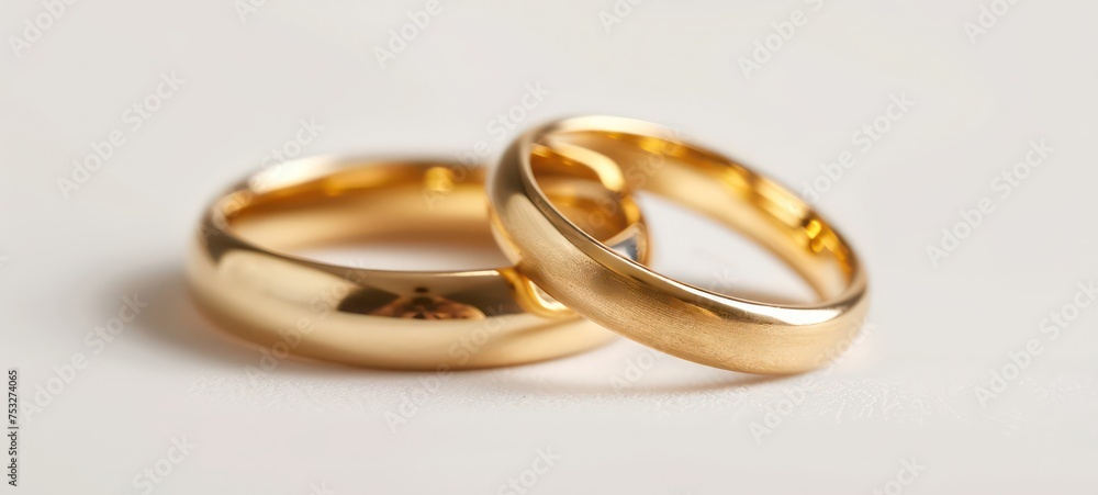3d render of golden rings isolated on white background 3d render of golden rings isolated on white background