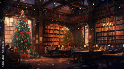 Cozy bookshop interior