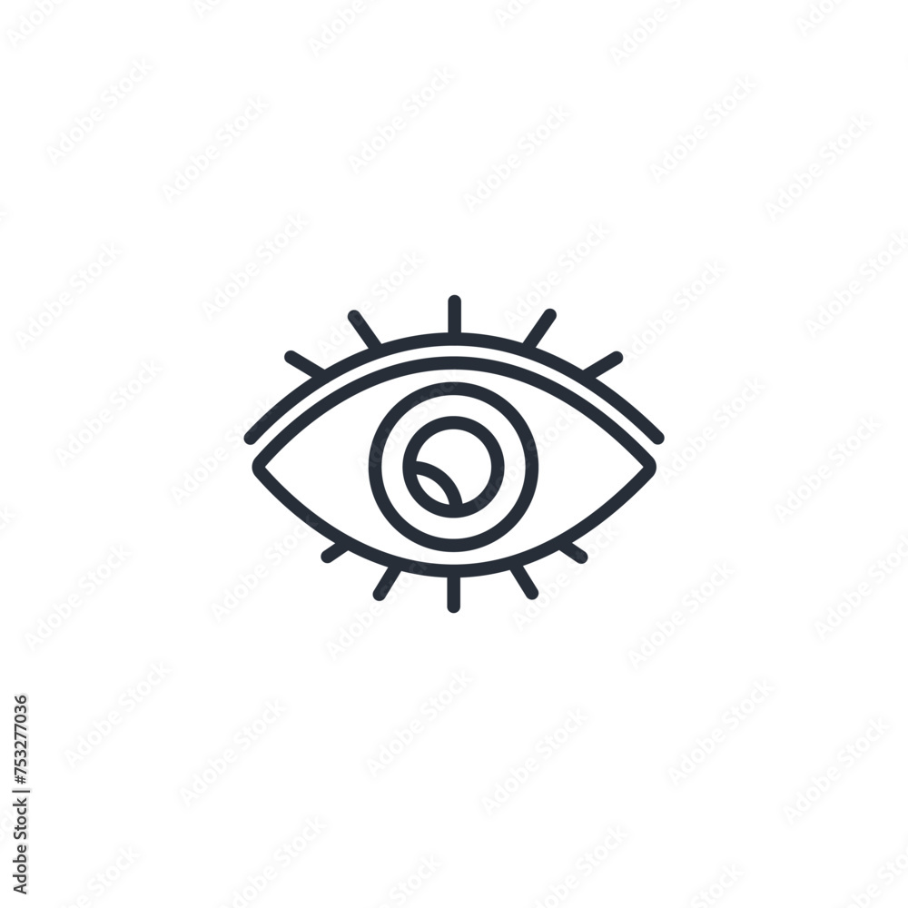 Eye icon. vector.Editable stroke.linear style sign for use web design,logo.Symbol illustration. Eye icon. vector.Editable stroke.linear style sign for use web design,logo.Symbol illustration.