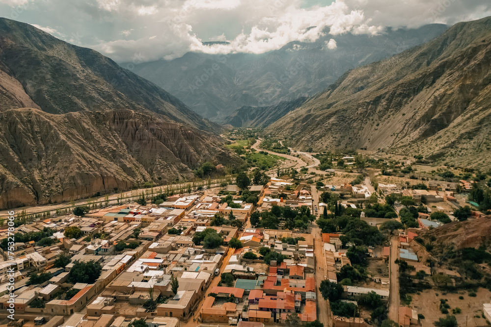 Aerial View Cerro siete colores - Purmamarca - Jujuy - Argentina