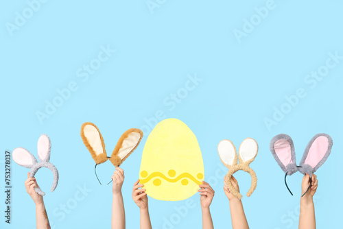 Female hands holding bunny ...