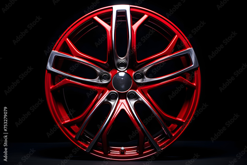 product photo of a car rim, car rim product photo, cool car rim, steel ...