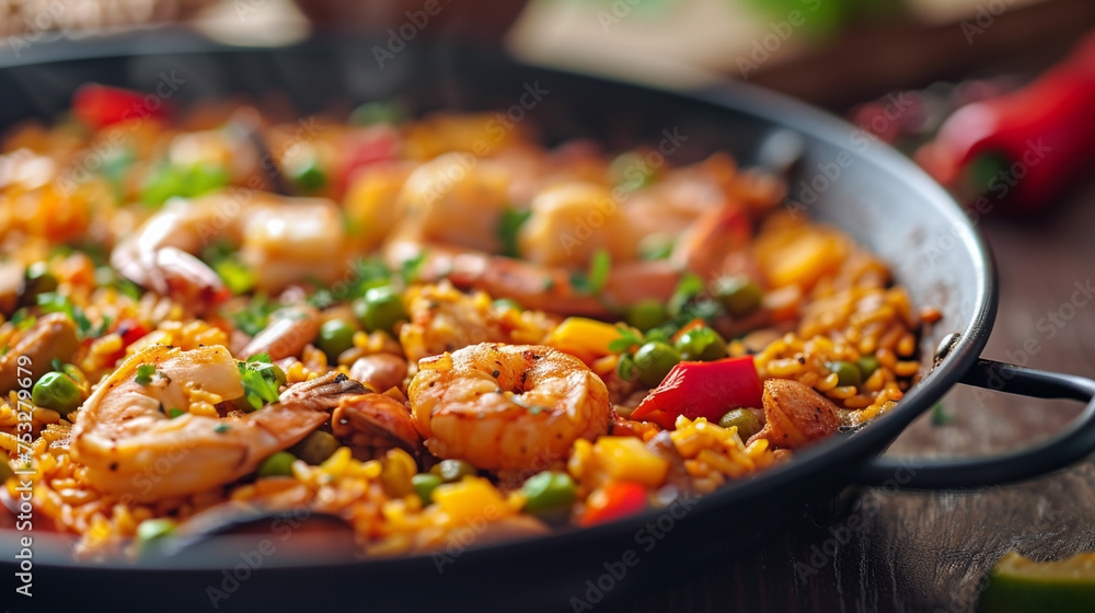 Paella, with copy space Paella, with copy space