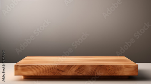 Elegant empty Wooden Platform with Natural Texture for presentation product.