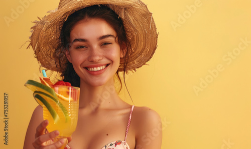 A smiling young woman weari...