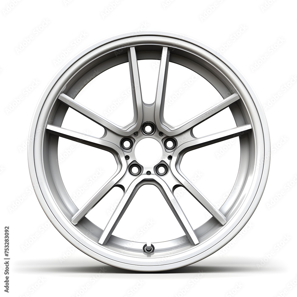 Fototapeta premium Car Rim white background, car rim, car wheel, car part, Aluminium car rim