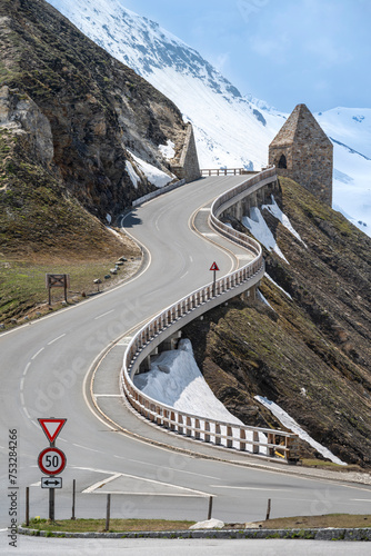 Grossglockner High Alpine Road in the austrian alps