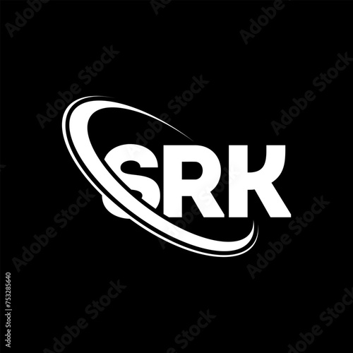 SRK logo. SRK letter. SRK letter logo design. Initials SRK logo linked with circle and uppercase monogram logo. SRK typography for technology, business and real estate brand. photo