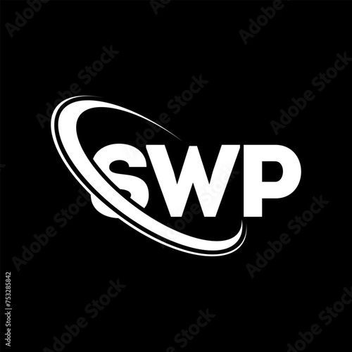 SWP logo. SWP letter. SWP letter logo design. Initials SWP logo linked with circle and uppercase monogram logo. SWP typography for technology, business and real estate brand.