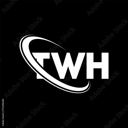 TWH logo. TWH letter. TWH letter logo design. Initials TWH logo linked with circle and uppercase monogram logo. TWH typography for technology, business and real estate brand.